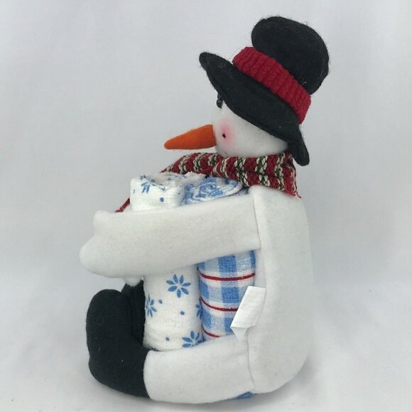 Christmas Snowman Plush Cloth Towel Set Holiday Home Decor Dish Kitchen - Picture 4 of 12